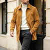 Button-Front Collared Men Coat