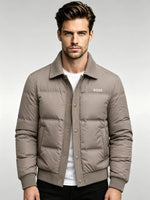 Rib Collar Puffer Jacket