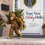 Lighted Woodland Bigfoot Christmas Porch Decor