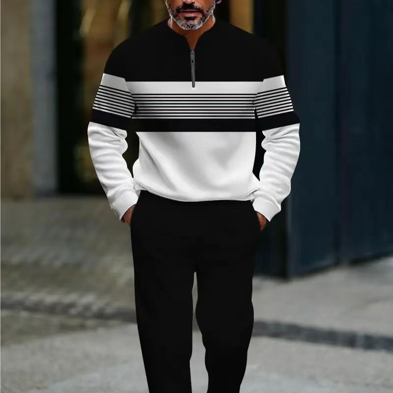 👕 60% OFF NOW! 🔥 Men's Graphic Print Pullover & Pants Set – Street Style, Comfort Fit & Casual Look 👖